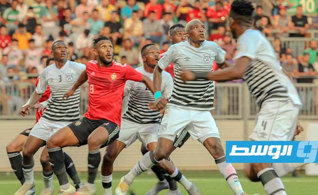 مباراة المنتخب الوطني وبوتسوانا في افتتاح تصفيات «كان 2023». (المركز الإعلامي للاتحاد الليبي لكرة القدم)