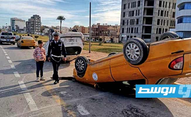 حادثان مروريان بالمنطقة نفسها على طريق الشط في طرابلس