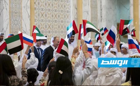 استقبال حافل لفلاديمير بوتين في أبو ظبي، 15 أكتوبر 2019 (الإنترنت)
