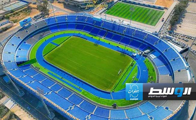 ملعب طرابلس الدولي بعد انتهاء تجديده وتطويره (فيسبوك)