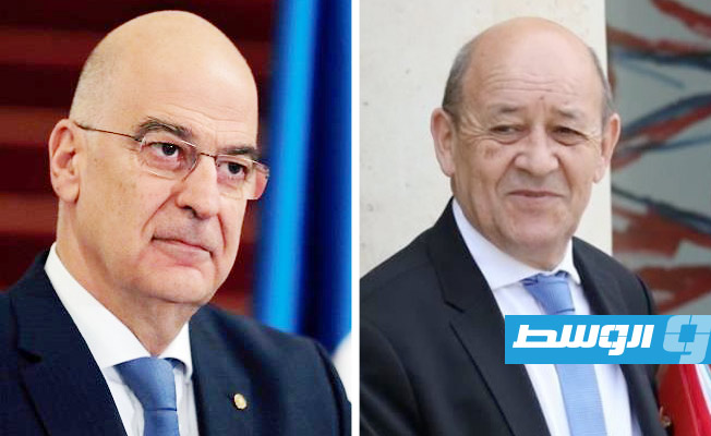 وزيرا خارجية اليونان وفرنسا يبحثان تطورات الأوضاع في ليبيا