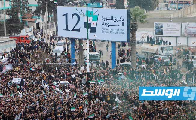 كيف أحيا سوريون ذكرى مرور 12 عامًا على انتفاضتهم ضد النظام؟ (صور)