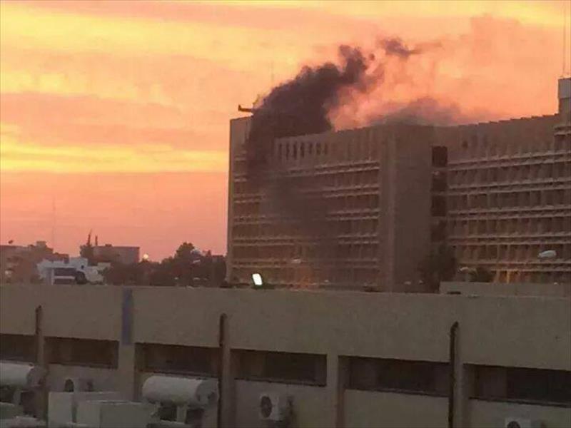قذيفة تصيب البرج الثاني بمركز بنغازي الطبي