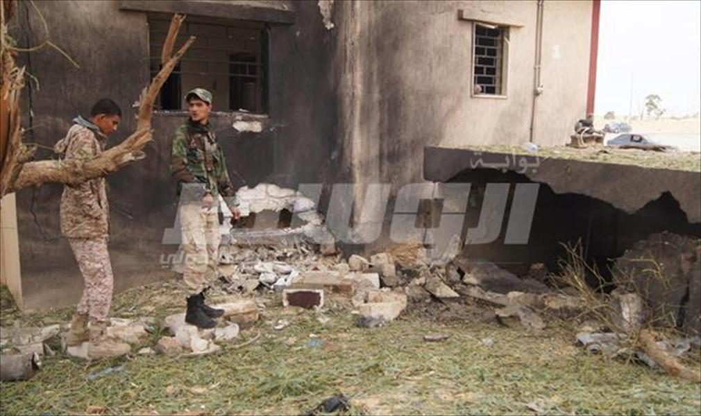 بالصور: تفجير بوابة الشرطة العسكرية بمدخل إجدابيا الشرقي