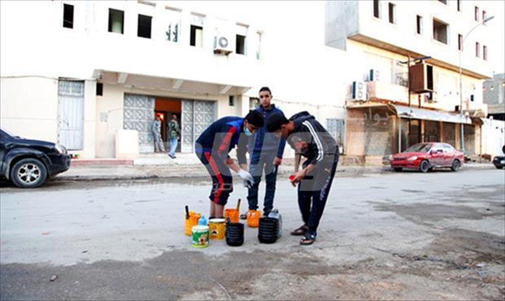 بالصور: حملات نظافة لأحياء بنغازي الآمنة