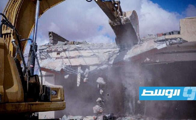 Campaign to demolish illegally constructed buildings continues in Bani Walid