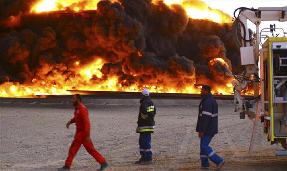 «الوطنية للنفط»: 800 ألف برميل خسائر حريق السدرة