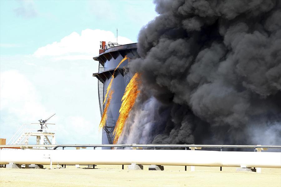 حريق ميناء السدرة يدمِّر إنتاج 4 أيام من النفط