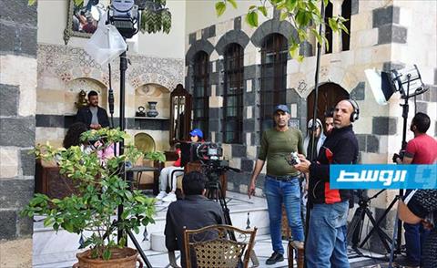 تصوير مسلسل «مطبخ خانم» في مدينة دمشق (فيسبوك)