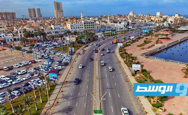 أحد شوارع العاصمة طرابلس قبل يوم واحد من استضافة اجتماع وزراء الخارجية العرب غدا الأحد. (مديرية أمن طرابلس)