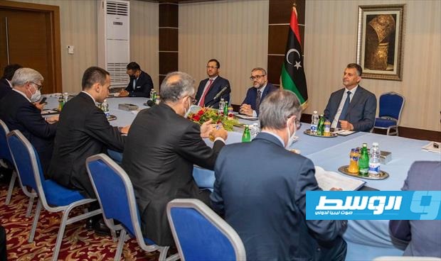 لقاء المشري ووزير الخارجية الإيطالي في طرابلس، الإثنين 2 أغسطس 2021. (المجلس الأعلى للدولة)
