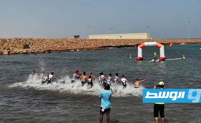 منافسات بطولة ليبيا للترايثلون. (تصوير - محمد قجام والصديق قواس)