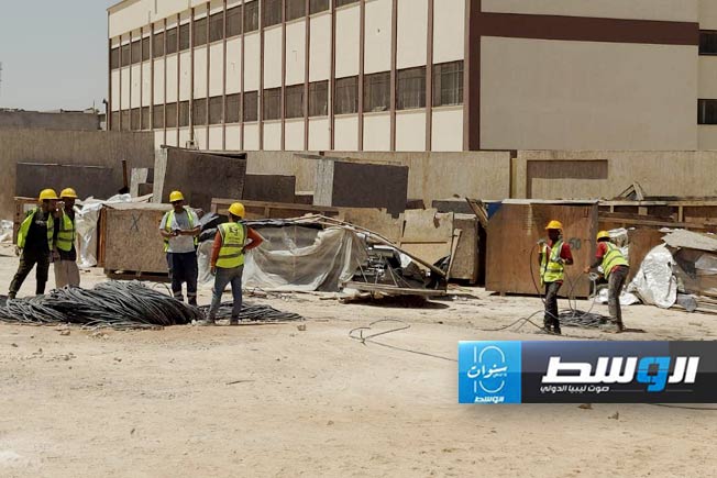 أعمال مشروع محطة حقن حي السلام (جهد 11/30/220) بمدينة بنغازي، 18 يونيو 2024. (الشركة العامة للكهرباء)