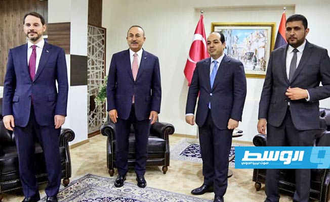 معيتيق وبومطاري يجتمعان مع وزيري الخارجية والمالية التركيين في طرابلس