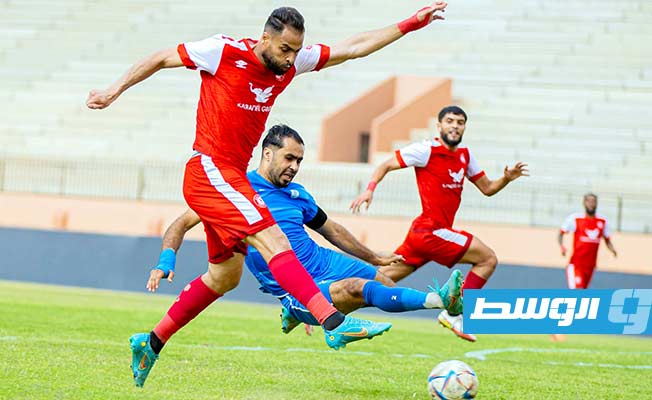 مباراة السويحلي والأولمبي في الدوري الليبي. (صفحة السويحلي عبر فيسبوك)