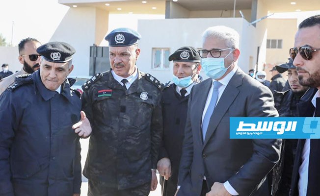 باشاغا يفتتح معهد تدريب شرطة العزيزية بعد صيانته، 17 فبراير 2021. (داخلية الوفاق)