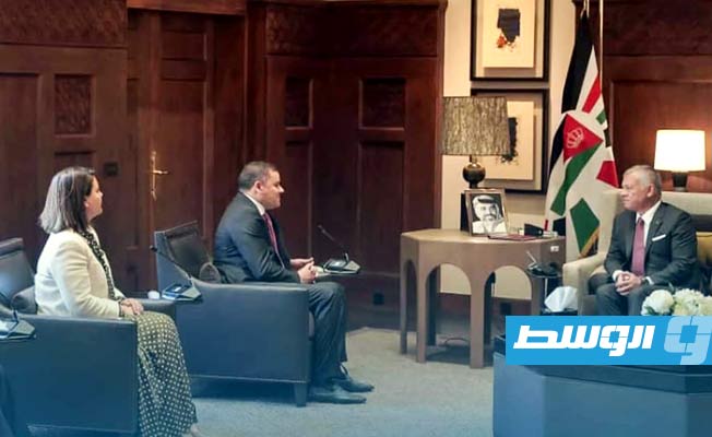 King of Jordan receives Dabaiba in Amman