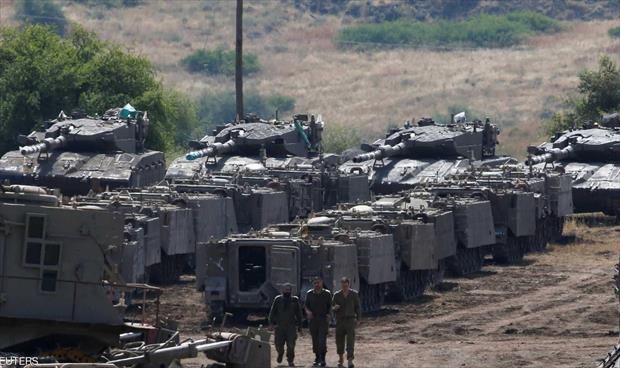 بالصور: إسرائيل تدفع بحشود عسكرية في الجولان