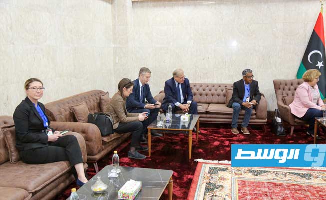 لقاء عقيلة صالح مع مساعدة وزير الخارجية الأميركي لشؤون الشرق الأوسط باربرا ليف، الإثنين 20 مارس 2023. (مجلس النواب)