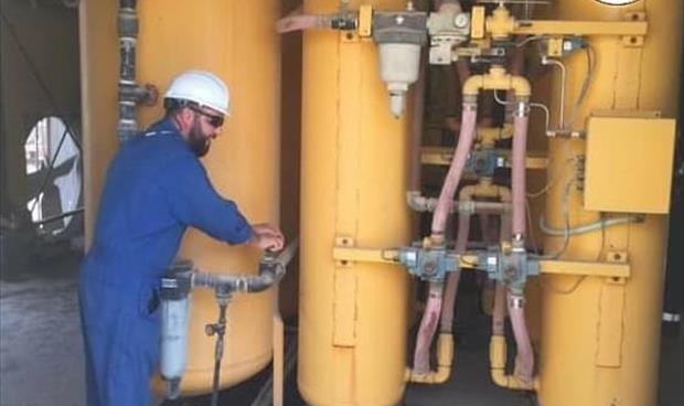 عودة معمل لإنتاج الغازات بحقل «جالو» للخدمة بعد توقفه لأكثر من عام ونصف العام