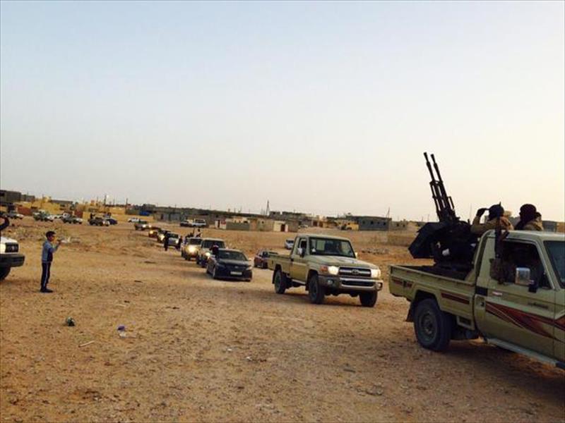 بالصور: «داعش» يستعرض في النوفلية ويدعو السكان إلى مبايعة القرقعي أميرًا