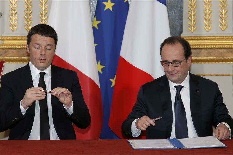 أولاند: فرنسا تدعم جهود إيطاليا لدى الأمم المتحدة لإنهاء الفوضى في ليبيا