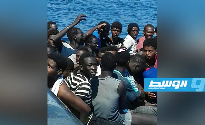 انقاذ 45 مهاجر غير شرعي قرب حقل البوري شمال غرب طرابلس