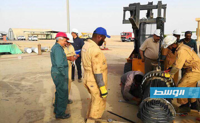 أعمال الصيانة مستمرة في مصفاة السرير استعدادا لإعادة تشغيلها (صفحة شركة الخليج العربي على «فيسبوك»)