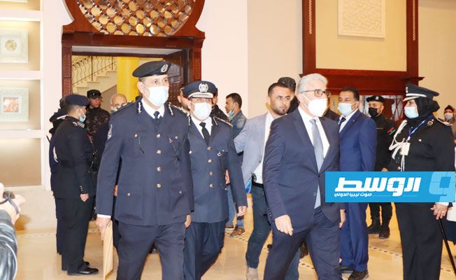 باشاغا يفتتح الملتقى الثاني لمنتسبات وزارة الداخلية, 6 يناير 2020. (مديرية أمن طرابلس)