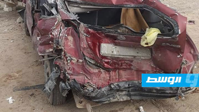 حادث تصادم بين 5 سيارات بسبب الضباب في مرسى البريقة