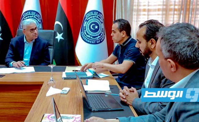 باشاغا يعقد اجتماعا وزاريا لبحث ملاحظات مجلس النواب حول مقترح الميزانية، 11 يونيو 2022. (أخبار وزارات الحكومة الليبية)