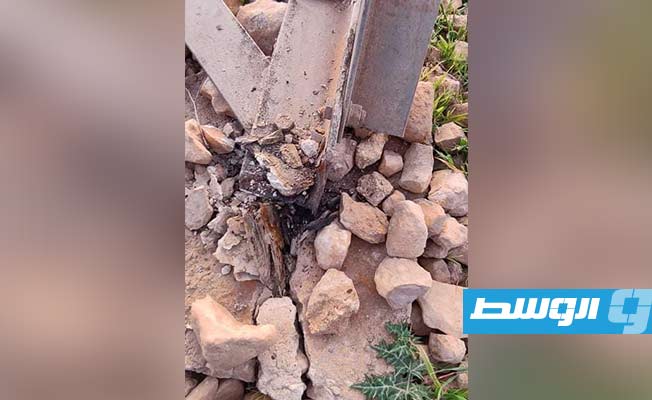 سقوط برجي كهرباء ضغط عالٍ في على خط «جروثة 64 - قمينس 65», (الشركة العامة للكهرباء في بنغازي)