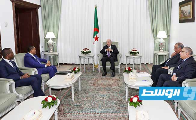 لقاء الرئيس عبدالمجيد تبون مع وزير الخارجية الكونغولي، الأربعاء 17 يناير 2024. (الرئاسة الجزائرية)
