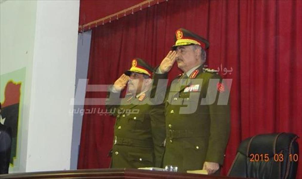 الجيش الليبي يحتفل بالقائد العام في طبرق