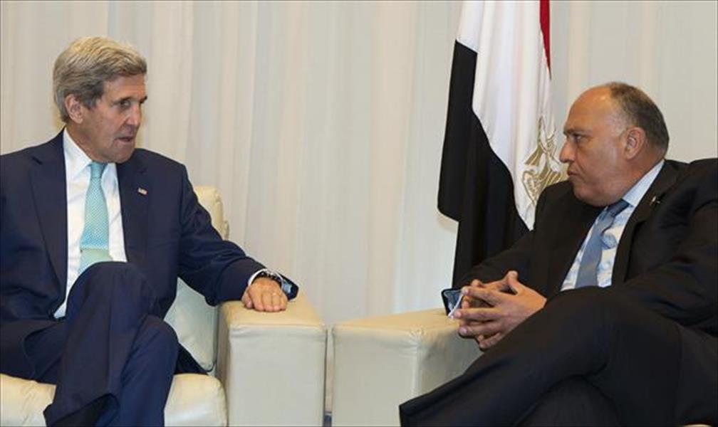 وزيرا خارجية مصر وأميركا يبحثان الوضع في ليبيا
