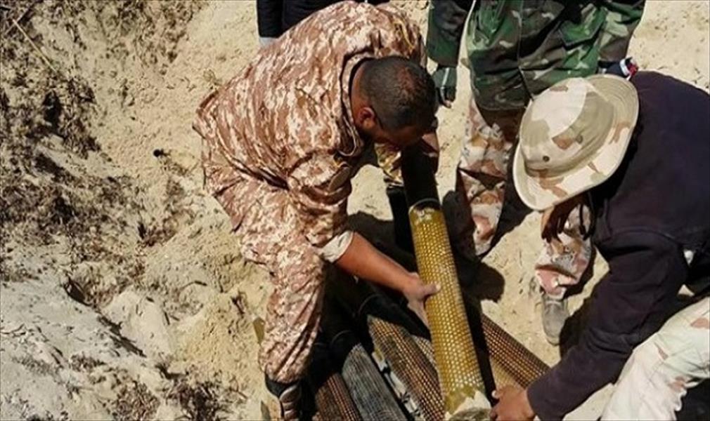 إتلاف طن ونصف الطن من مخلفات الحرب غرب بنغازي