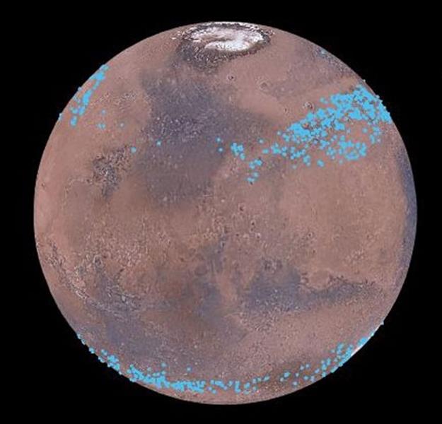 اكتشاف خزان مائي ضخم على المريخ