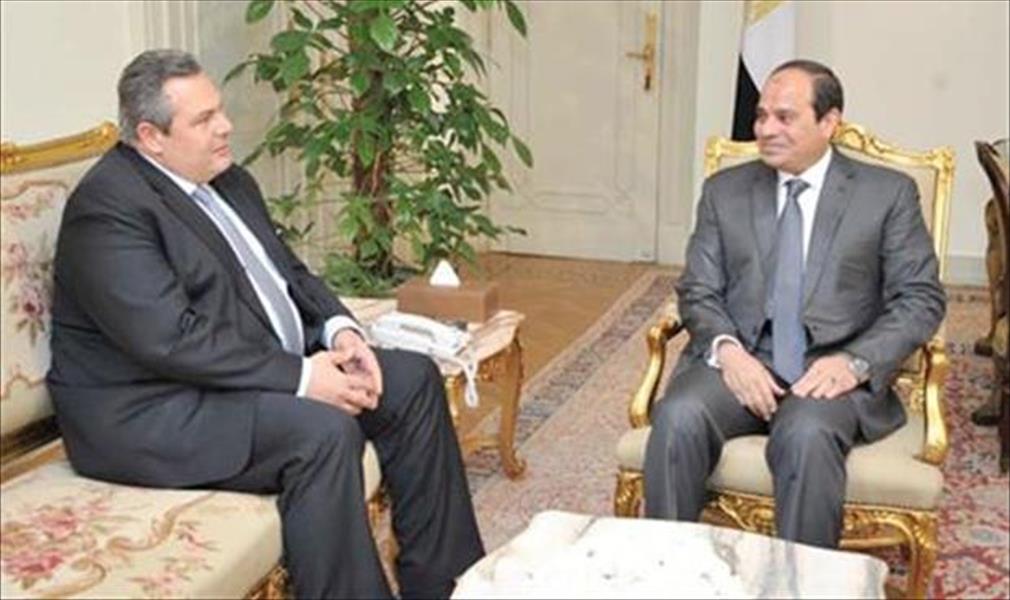السيسي ووزير الدفاع اليوناني يبحثان الملف الليبي