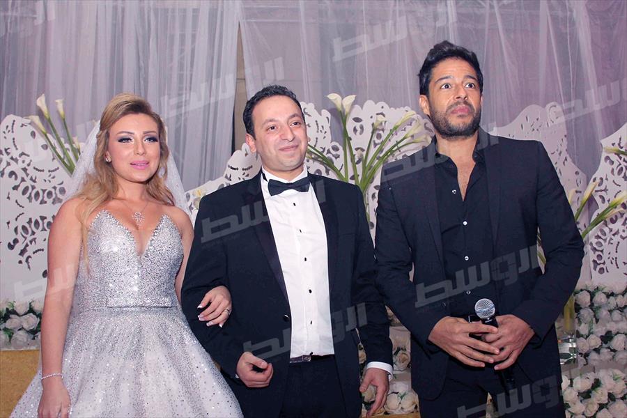 بالصور: حماقي وصوفيا في حفل زفاف باسم وماري