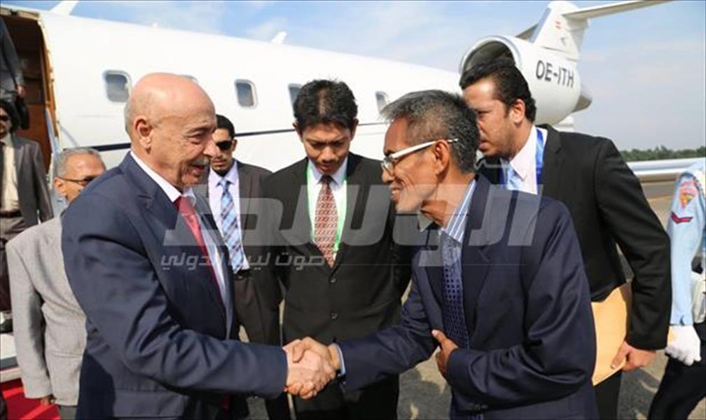 عقيلة صالح يصل إلى القاهرة بطائرة خاصة من طبرق
