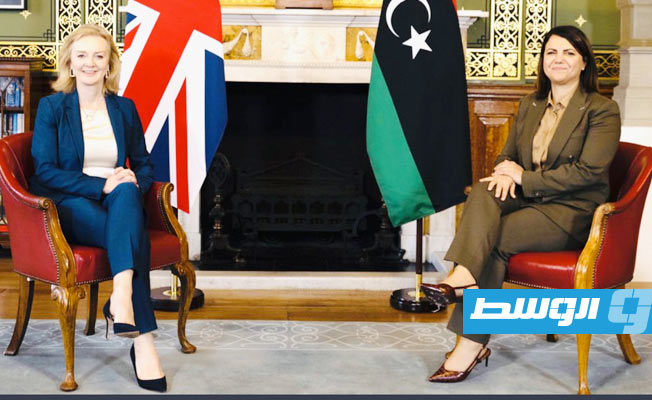 المنقوش تبحث مع نظيرتها البريطانية التطورات في ليبيا