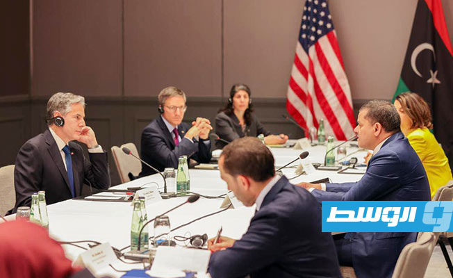 الدبيبة يؤكد لوزير الخارجية الأميركي «الأهمية الملحة» لإخراج المرتزقة من ليبيا