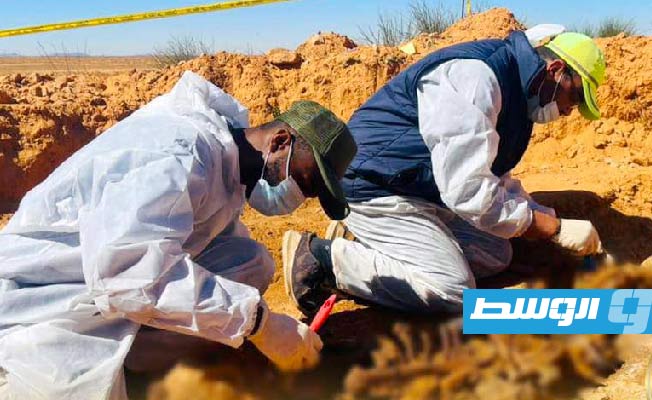 Body exhumed from newly discovered mass grave in Tarhuna