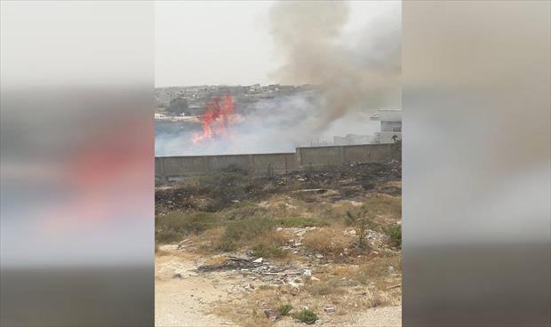 السيطرة على حريق بوادي بوحوبلة خلف مقر وزارة التعليم في البيضاء‎