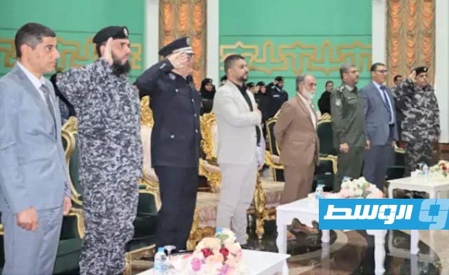 فعاليات اليوم الختامي للدورة التدريبية لضابطات الشرطة بالمنطقة الشرقية في بنغازي، الخميس 1 ديسمبر 2022. (مفوضية الانتخابات)