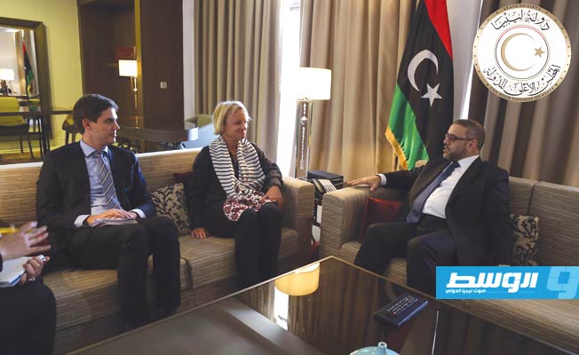 المشري يبحث مع سفيرة الاتحاد الأوروبي مسودة الاتفاق المطروحة لحل أزمة ليبيا