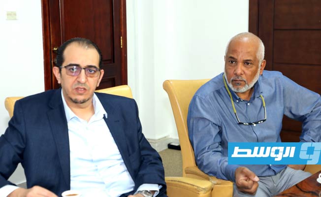 اجتماع وكيل وزارة الاقتصاد للمناطق الحرة مع الغرفة التجارية الليبية الإيطالية، الثلاثاء 19 يونيو 2022. (وزارة الاقتصاد)