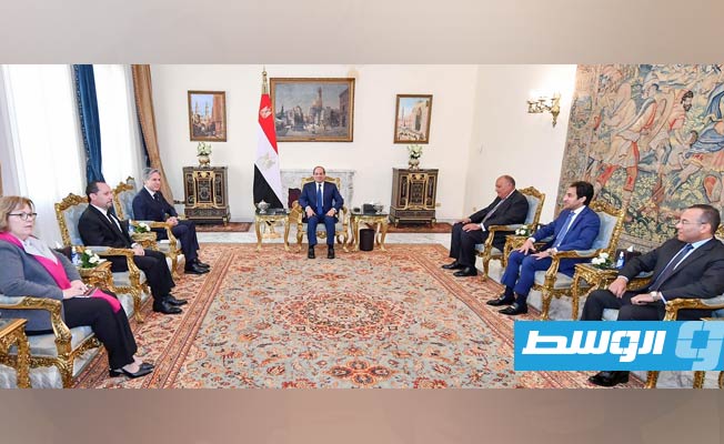 الرئيس المصري وبلينكن خلال مباحثات في القاهرة، 30 يناير 2023. (رئاسة الجمهورية المصرية)