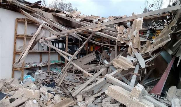 بالصور.. مبنى الحرس البلدي بـ«الصابري» بعد الانهيار