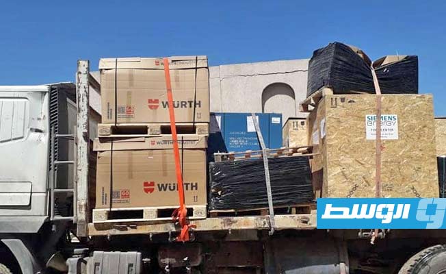 وصول معدات وقطع غيار إلى محطتي شمال بنغازي والزهراء